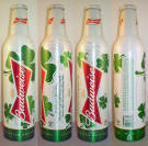 Budweiser St Pats Aluminum Bottle