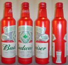 Budweiser St Patricks Day Aluminum Bottle