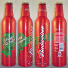 Budweiser Christmas Aluminum Bottle