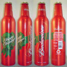 Budweiser Christmas Aluminum Bottle