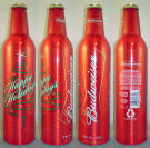 Budweiser Christmas Aluminum Bottle