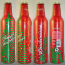 Budweiser Christmas Aluminum Bottle