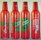 Budweiser Christmas Aluminum Bottle