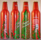 Budweiser Christmas Aluminum Bottle