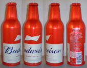 Budweiser Neck Crest/White Bowtie Aluminum Bottle
