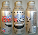 Coors Light NFL Aluminum Bottle