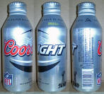 Coors Light NFL Aluminum Bottle