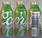 Coors Light St Pat Aluminum Bottle