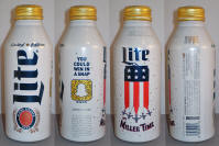 Miller Lite Flag/Summer Snap Aluminum Bottle