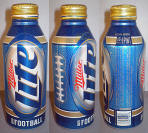 Miller Lite NFL Aluminum Bottle