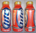 Miller Lite NFL12 Aluminum Bottle