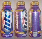 Miller Lite NFL12 Aluminum Bottle