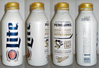 Miller Lite Pittsburgh Penguins Aluminum Bottle