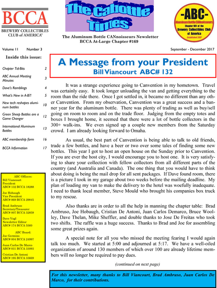 ABC Newsletter Vol 11 No 3