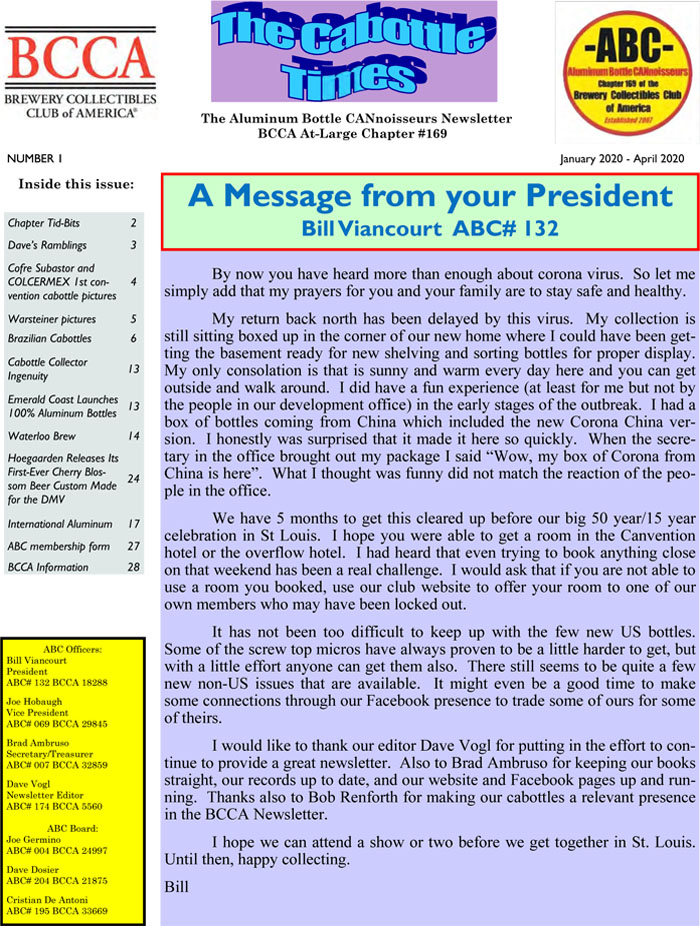 ABC Chapter Newsletter Vol 14 No 1