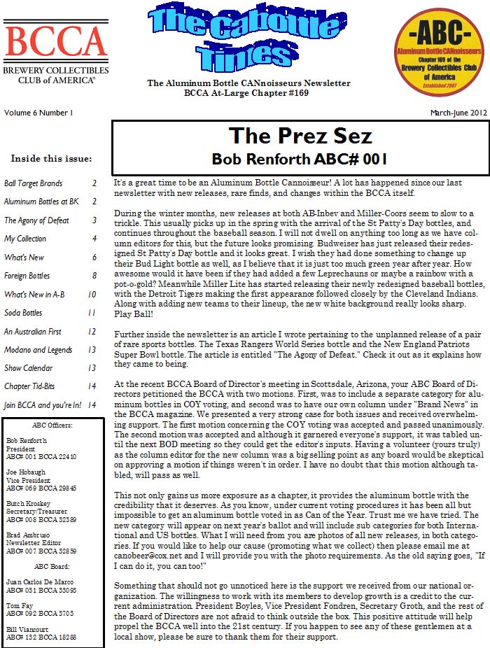 ABC Newsletter V6 N1