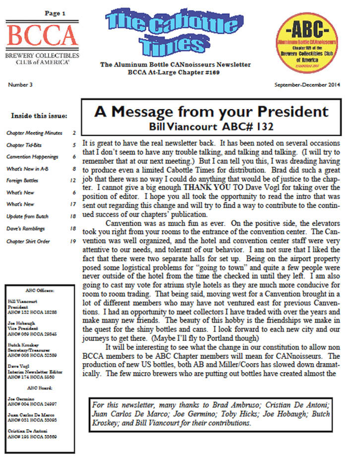 ABC Newsletter Vol 8 No 3